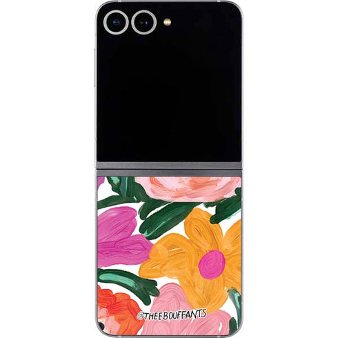 Bouffants and Broken Hearts Painterly Garden Galaxy Z Flip6 Skin
